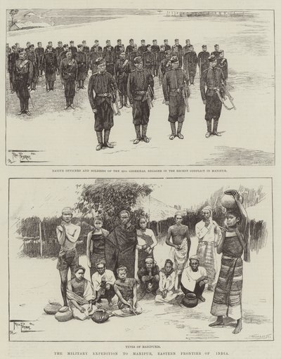 La expedición militar a Manipur, frontera oriental de la India de Frederick Pegram